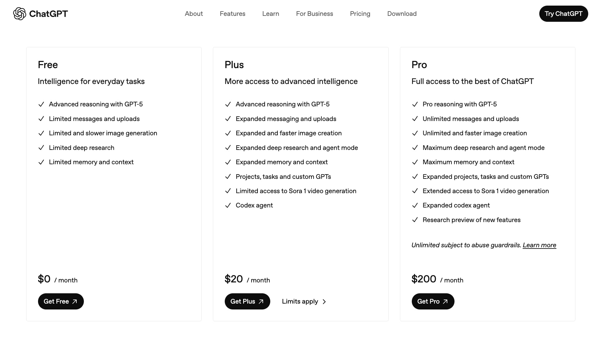 ChatGPT Agent pricing