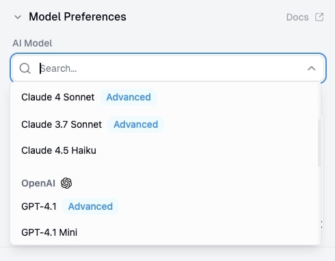 Adding an AI model