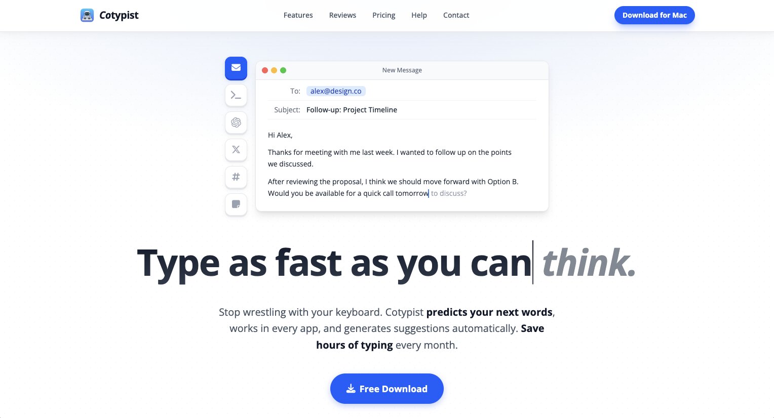 Cotypist AI autocomplete tool