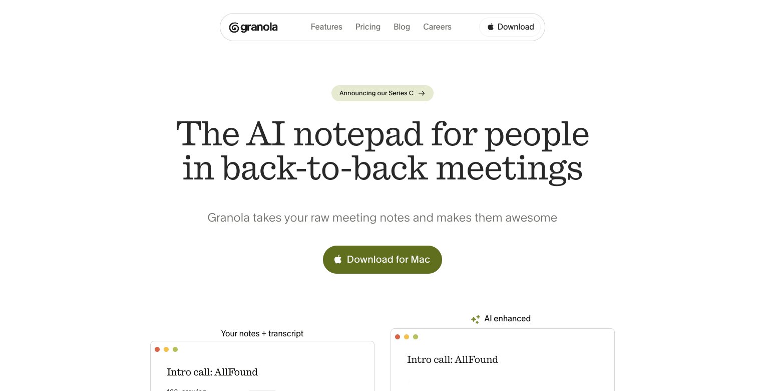 Granola AI notepad